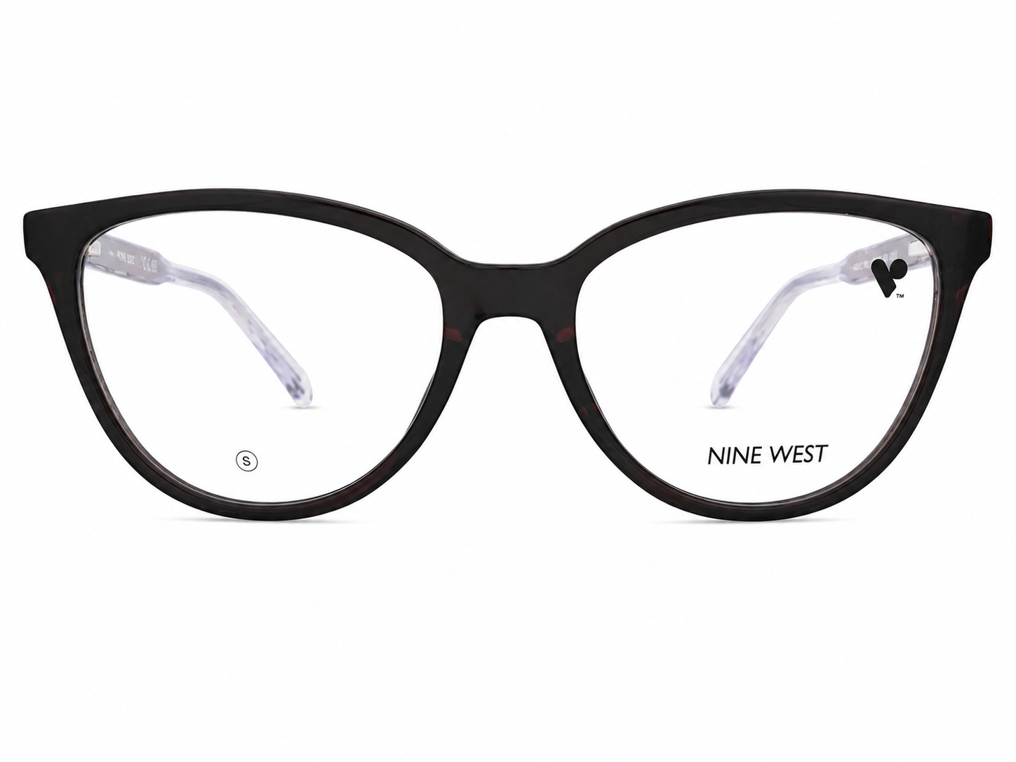 Nine West NW5239 010 smoke plastic prescription eyeglasses